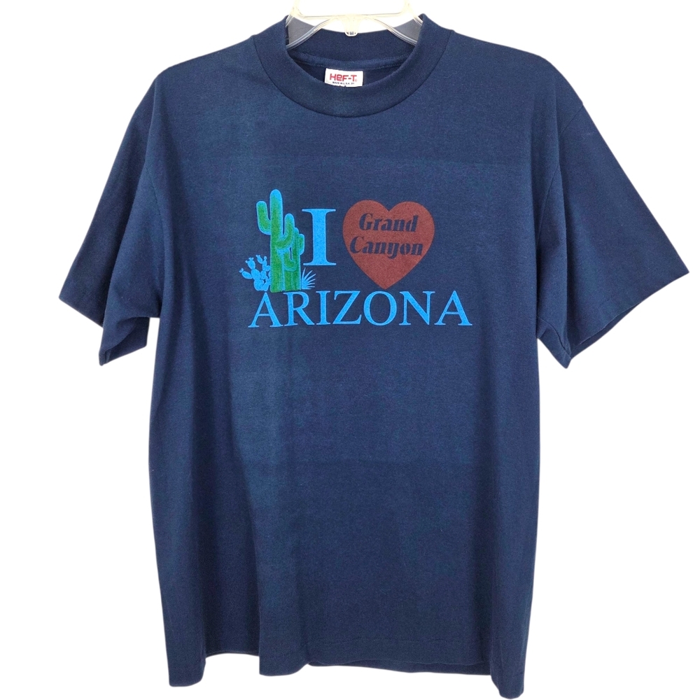 Vintage 90s Hef-T Single Stitch I Love Arizona Grand Canyon TShirt Men Large USA